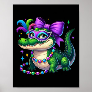 Affiche Mardigator Mardi Gras Alligator Costume Hommes Fem