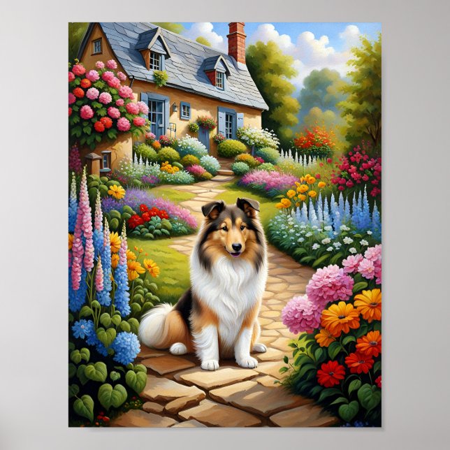 Affiche Mare Shetland Sheepdog Animal (Devant)