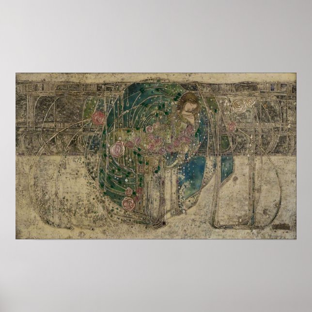 Affiche Margaret Macdonald La princesse endormie Glasgow (Devant)