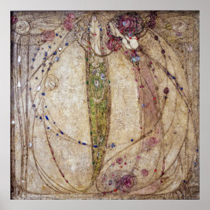 Affiche Margaret MacDonald La rose rouge et la rose blanch