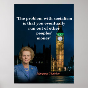Affiche Margaret Thatcher Citation Sur L'Affiche Du Social