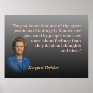 Affiche Margaret Thatcher Cite Sur Les Pensées Et Les Idée
