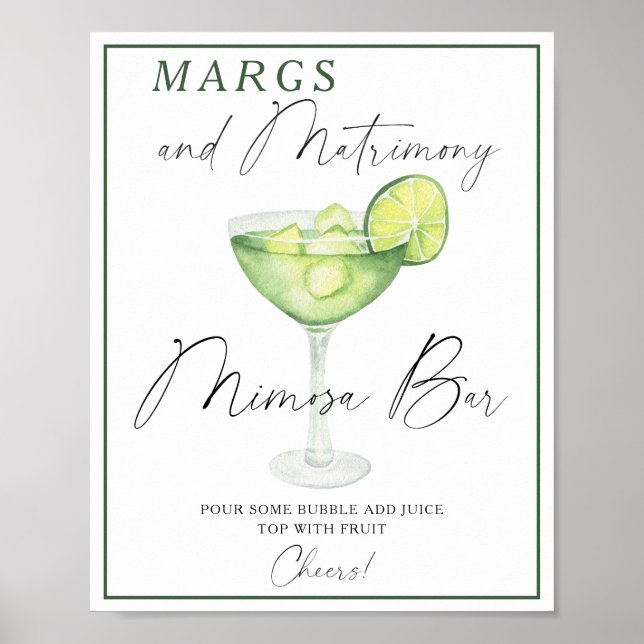 Affiche Margarita Baby shower Mimioza bar (Devant)