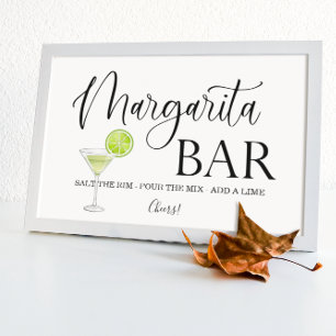 Affiche Margarita Bar Signal mariage Tabletop Plaque