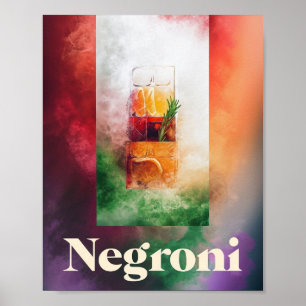 Affiche Margarita Cocktail Décor : Bar gras & classique
