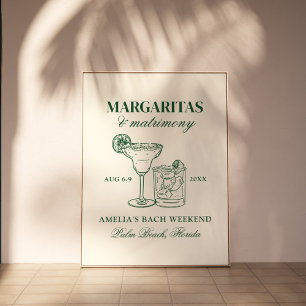 Affiche Margaritas et mariage Weekend d'enterrement de vie