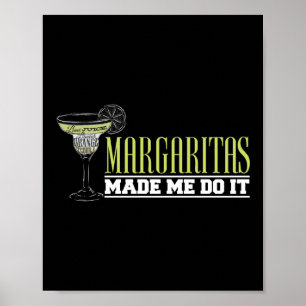 Affiche Margaritas m'a fait faire ça drôle de barman