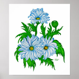 Affiche Margeriten Blume
