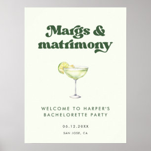 Affiche Marges et mariage Bachelorette Party Bienvenue