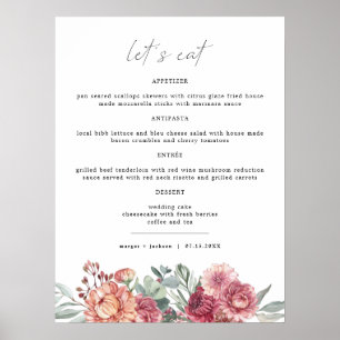 Affiche MARGOT Dusty Rose Blush Pink Floral Boho Garden Me