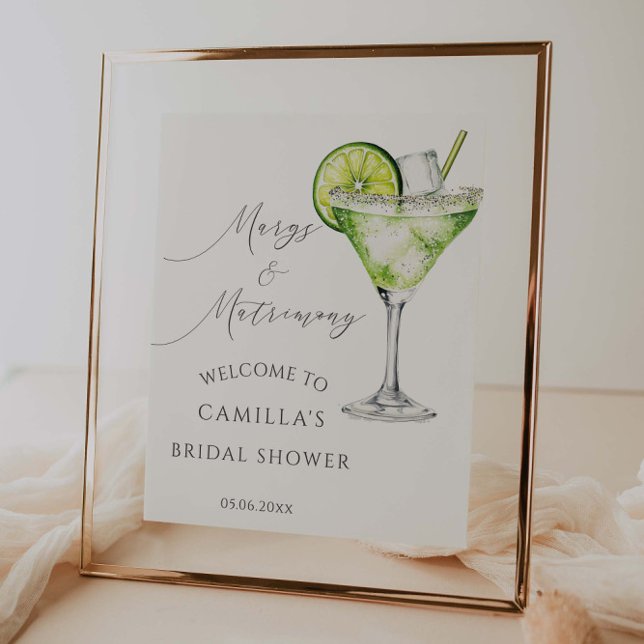 Affiche Margs Et Mariage Margarita Douche Bienvenue (Créateur téléchargé)