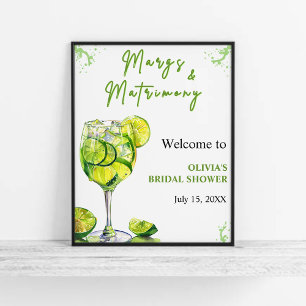 Affiche Margs & Martrimony Cocktail Fête des mariées Bienv