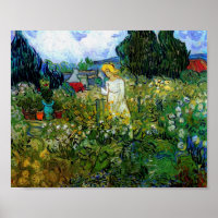 Marguerite Gachet in Garden Van Gogh Art