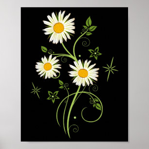 Affiche Marguerites Daisy Printemps Daisy Summer Daisy Flo