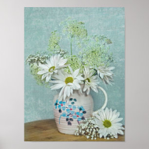 Affiche Marguerites dans un vieux pichet