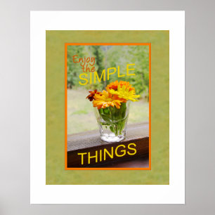 Affiche Marguerites dans une photographie sur verre avec u