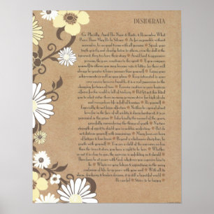 Affiche Marguerites soigneuses organiques de DESIDERATA