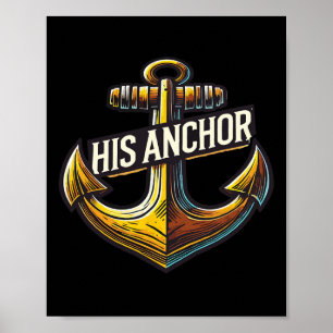 Affiche Mari Bateau Son Ancre Femmes Couple Correspondant