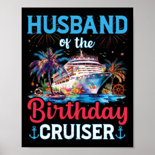 Affiche Mari De L'Anniversaire Cruiser Funny Cruise Birth