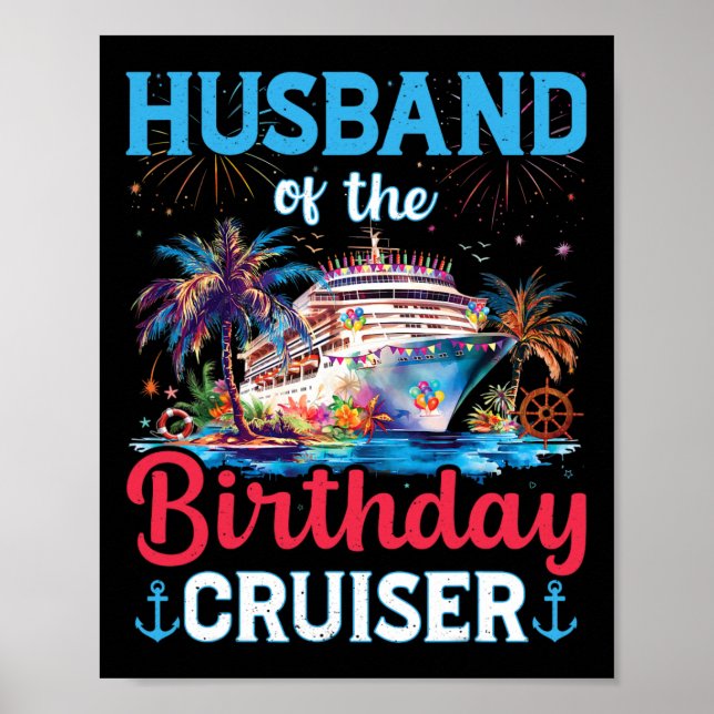 Affiche Mari De L'Anniversaire Cruiser Funny Cruise Birth (Devant)