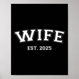 Affiche Mari Et Femme Est 2025 Juste Marié Lune De Miel W