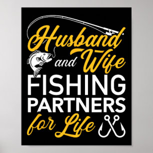 Affiche Mari et femme, partenaires de pêche pour la vie