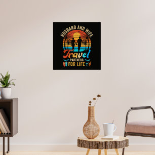 Affiche Mari et Femme Partenaires de Voyage pour la Vie Pl