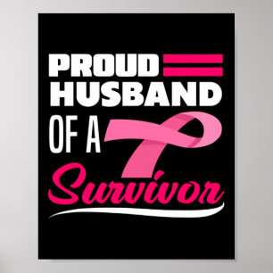 Affiche Mari fier d'une survivante Épouse Cancer du sein A