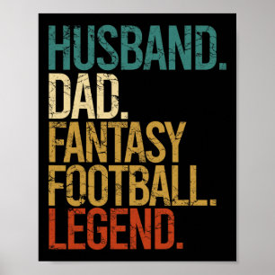 Affiche Mari Papa Fantastique Légende de Football Drôle Ho