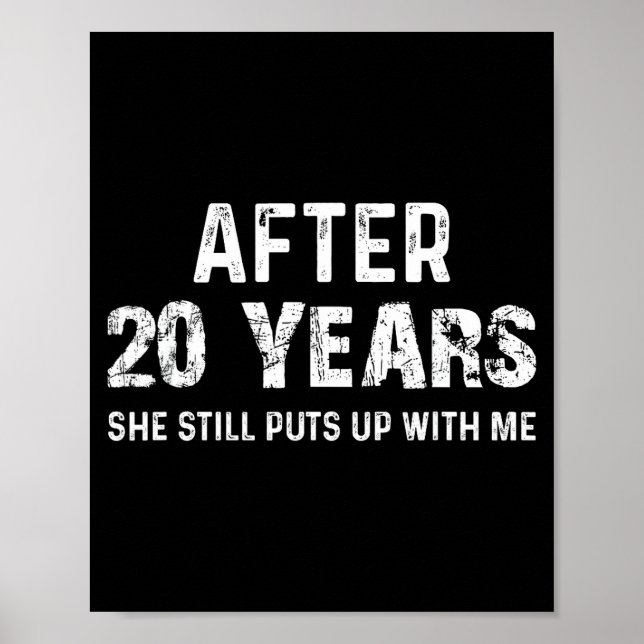 Affiche Mari pour les 20 ans de mariage (Devant)