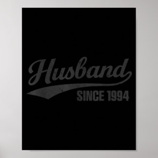Affiche Mari Retro en Détresse Depuis 1994 32e Noces
