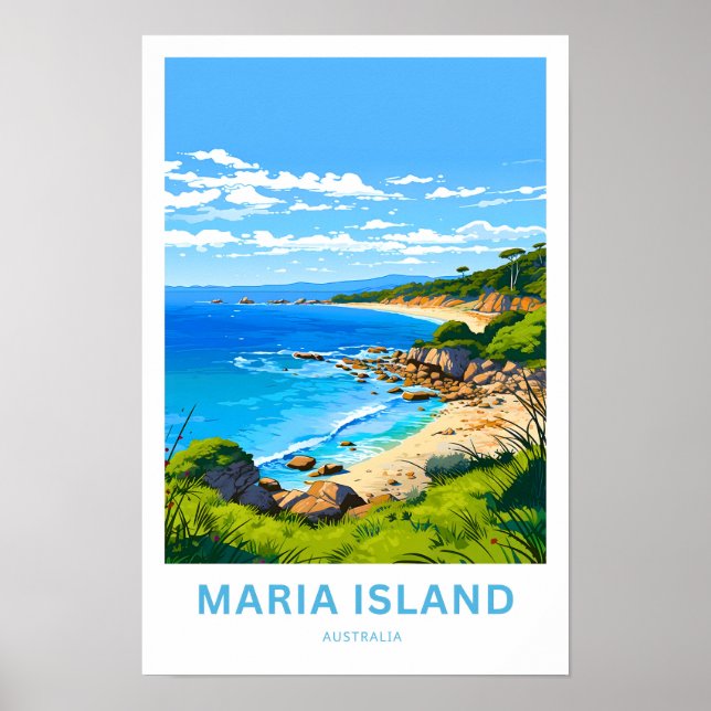 Affiche Maria Island Australie Imprimer Voyage (Devant)