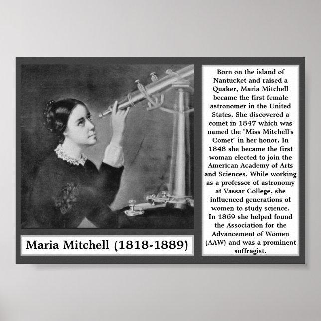 Affiche Maria Mitchell Astronome scientifique suffragiste (Devant)