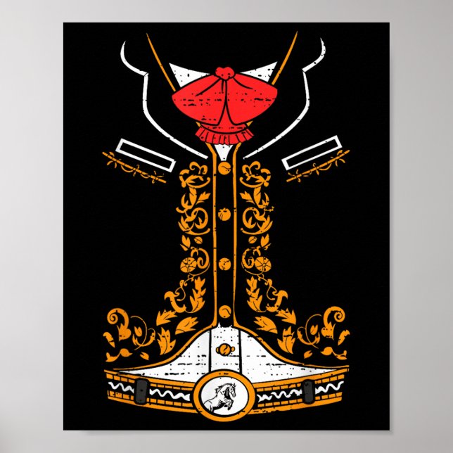 Affiche Mariachi Cinco De Mayo Costume Charro Cele (Devant)