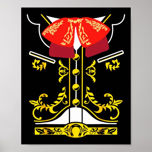 Affiche Mariachi Tee Charro Cinco De Mayo Hallowee (Devant)