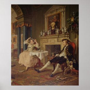 Affiche Mariage à la Mode : II- La Tete a Tete, c.1743