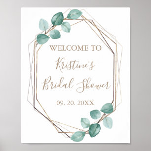Affiche Mariage à l'aquarelle d'eucalyptus moderne avec éc