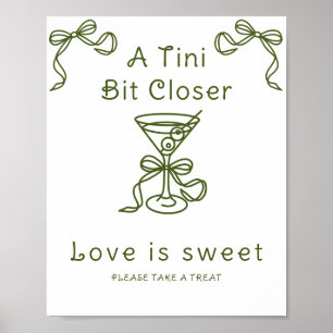 Affiche Mariage à thème Martini L'amour est doux, prenez u