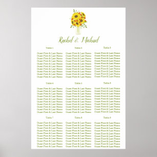 Affiche Mariage à thème Tournesol de Pays de Charme