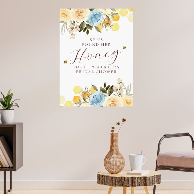 Affiche Mariage abeille en nid d'abeille (Salon 3)
