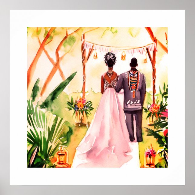 Affiche Mariage afro-américain (Devant)