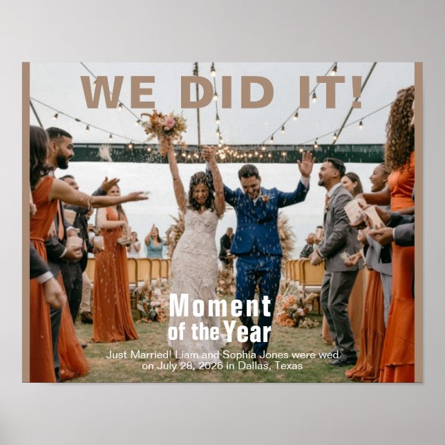 Affiche Mariage Ajouter Photo Puzzle Fun Magazine Couvertu (Devant)