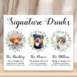 Affiche Mariage Animaux de compagnie Signature Boissons Pe<br><div class="desc">Signature Cocktails de vos animaux de compagnie ! Inclure votre meilleur chien, meilleur chat et tout animal de compagnie dans votre mariage avec son bar à boissons signature pour vos invités. Parfait pour les amoureux de les chiens, et un bar spécial chien sera un succès à votre mariage. Blanc simple...</div>