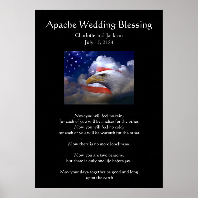 Affiche Mariage Apache Bénédiction Aigle (Devant)