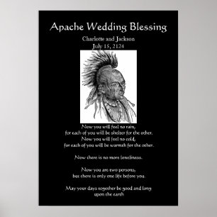 Affiche Mariage Apache Bénédiction Ojibwa Cheif