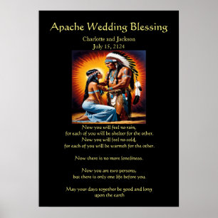Affiche Mariage Apache Bénédiction Ojibwa Cheif
