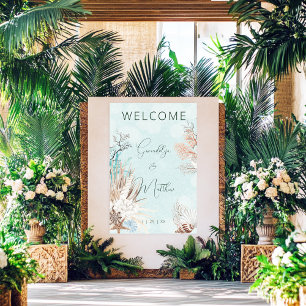 Affiche Mariage Aqua Ocean & Shells