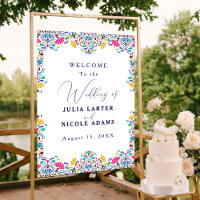Mariage arc-en-ciel de style vibrant fiesta mexica