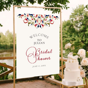 Affiche Mariage Artistique Botanique Floral Paisley de Lux