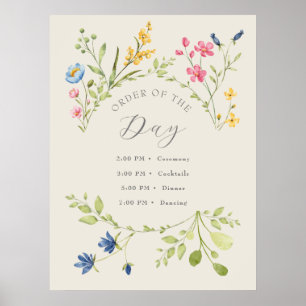 Affiche Mariage aux Fleurs Sauvages Ordre du Jour